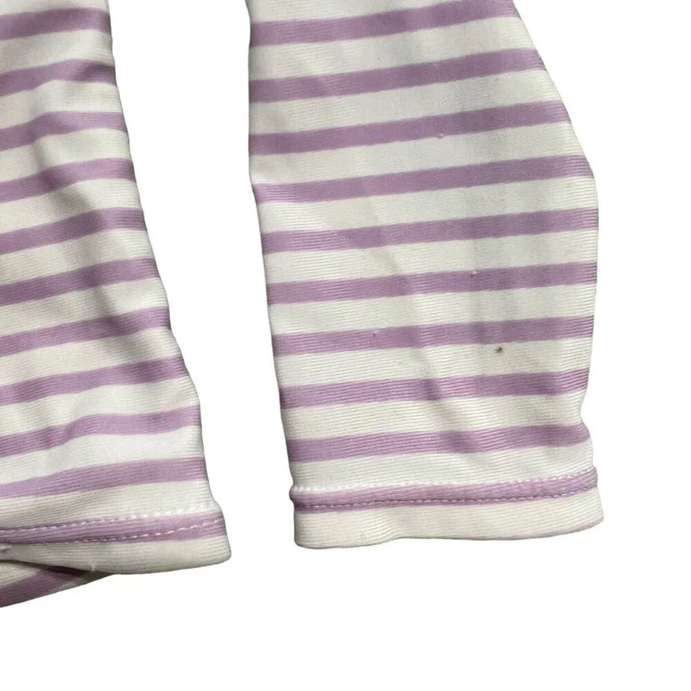 Old Navy 12-18m Lavender Striped Starfish Swim Rashguard Shirt